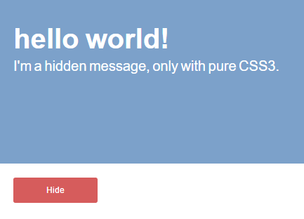 Sliding Header Message Panel With Pure CSS – headerMessage