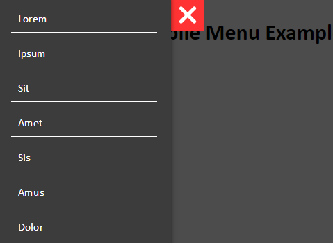 Minimal Mobile-friendly Off-canvas Navigation