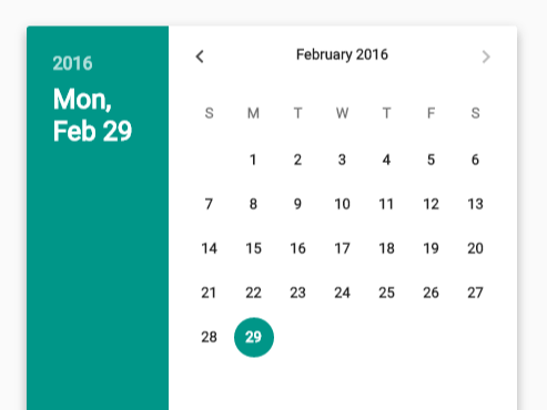 Material Design Date Time Picker In Vanilla JavaScript