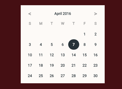 Material Design Date Picker With Vanilla Javascript