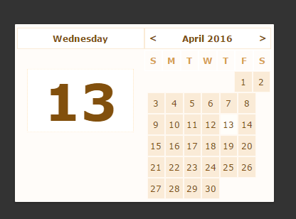 Minimal Vanilla JavaScript Calendar Component