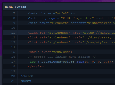 Simple Flexible Code Syntax Highlighting Library – Syntaxy.js
