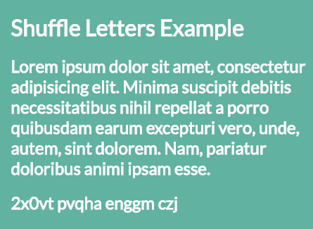 Shuffle Letters Effect In Pure JavaScript – shuffle-letters.js