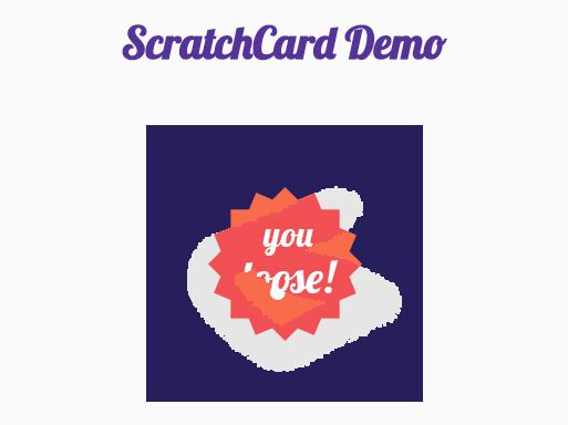 Touch-friendly Scratch Card With Pure JavaScript – ScratchCard