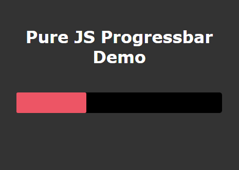 JavaScript Only Progress Bar Component