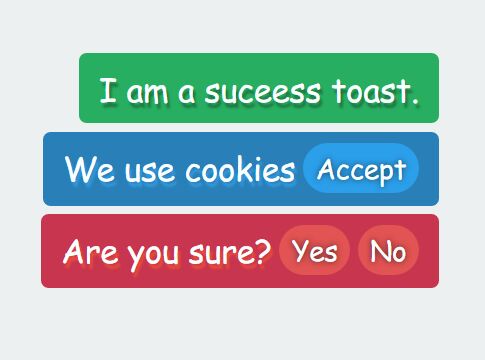 Simple Fast Vanilla JS Toast Library – SheepToasts