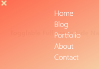CSS Only Togglable Fullscreen Side Navigation