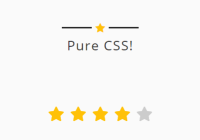 Pure CSS Star Rating Component
