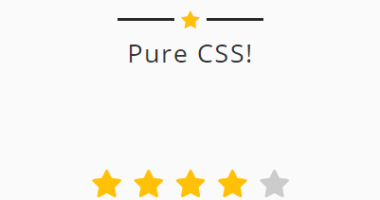 Pure CSS Star Rating Component