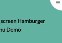 Morphing Fullscreen Hamburger Menu