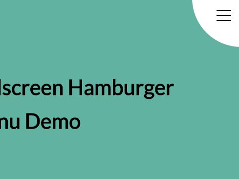 Morphing Fullscreen Hamburger Menu With Pure HTML/CSS