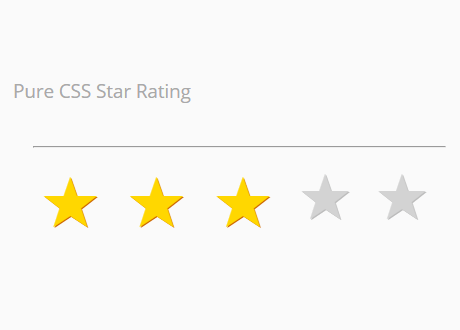 Radio Input Based Star Rating Control With Pure CSS