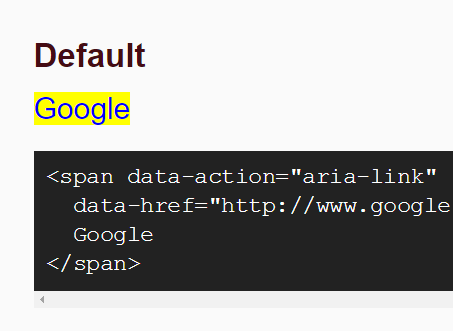 Accessible Text Link Generator – ARIA Links