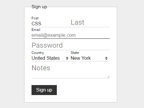 CSS Only Floating Label For Form Fields