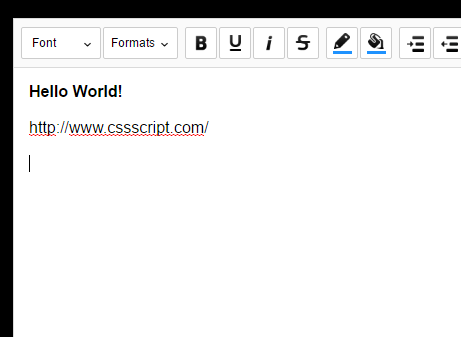 Creating a Rich Text Editor Using the HTML Component