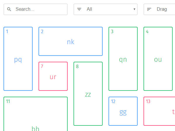 Grid in html css and javascript