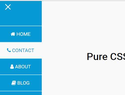 Side Revealing Navigation In Plain HTML/CSS