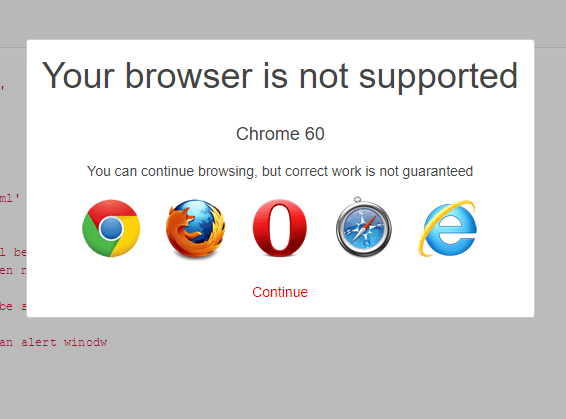 Customizable Browser Update Prompt Dialog – badbrowser.js