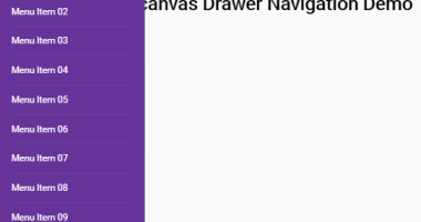 HTML And CSS Only Off-canvas Drawer Navigation