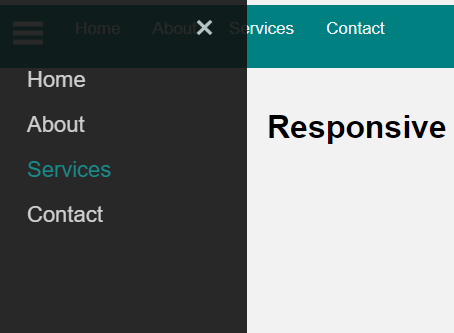Minimalist Side Push Menu With JavaScript