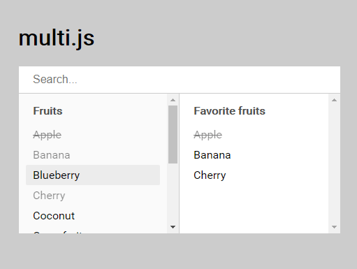 Create Dual List Box With Pure JavaScript – multi.js