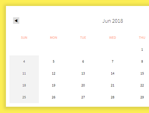 Minimal Clean Inline Date Picker – Hello Week