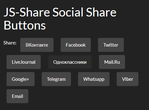 Small Social Share Buttons With Vanilla JavaScript – JS-Share