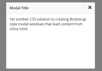 CSS Only Static Modal Window