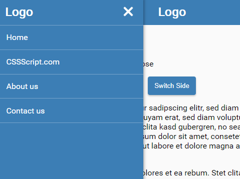 Pure CSS Responsive Slide In Navigation