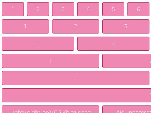 0.5kb Responsive CSS Grid Framework – SMART CSS GRID