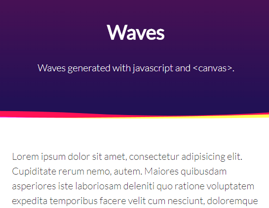 Generate Animated Waves Using JavaScript And Canvas