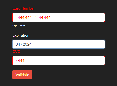 Payment (Credit Card) Form Generator With Input Validation – payform