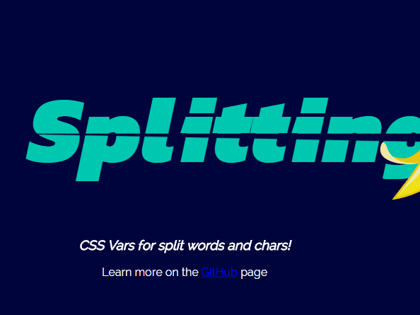 Split Text Into Words And Characters – Splitting.js