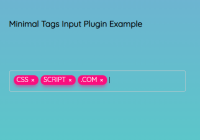 Minimal Tags Input Plugin With Vanilla JavaScript - tags-input