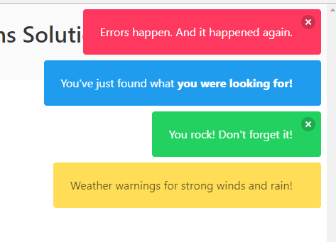 Simple Lightweight JavaScript Notifications Solution