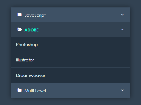 Smooth Vertical Accordion Menu With JavaScript And CSS3