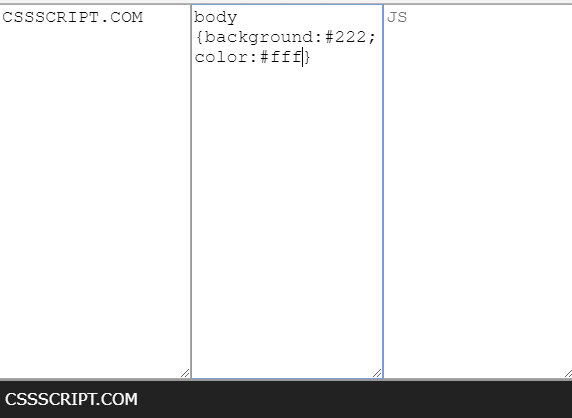 Minimalist Code Player/Editor/Previewer – TinyEditor