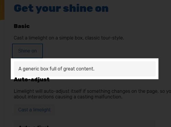 Spotlight-style Element Highlighting Library – limelight.js
