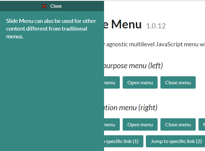 Multi-level Sliding Side Menu In Vanilla JavaScript - Slide Menu