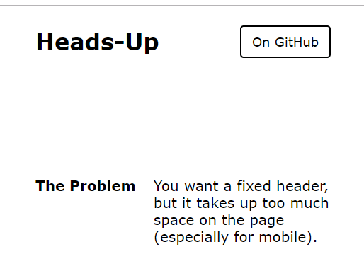 Sticky Navigation That Hides On Scroll Down – Heads-Up