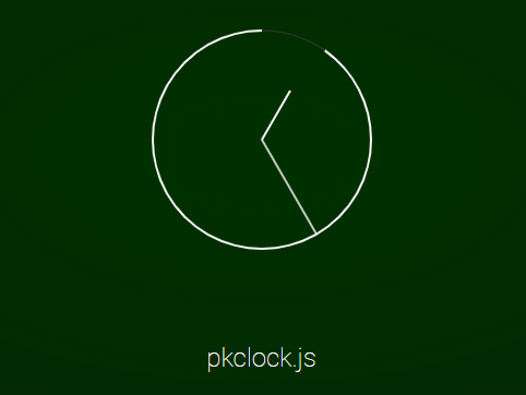 Slim SVG Clock In Vanilla JavaScript – pkclock.js