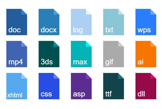 95 File Type/Extension Icons In Pure CSS – CSS file icons