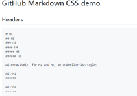 CSS Library To Replicate The GitHub Markdown Style - markdown.css
