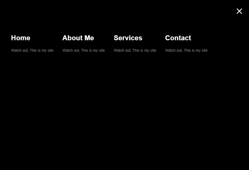 Fullscreen Hamburger Mega Menu With JS And CSS