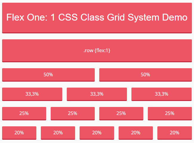 Infinite Grid System Based On CSS Flexbox - Flex One | CSS Script