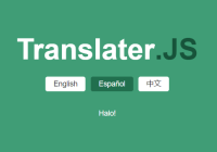 Internationalize Your Website Using Translater.js