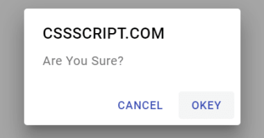 Modern Material Design Dialog Generate In Pure JavaScript - duDialog