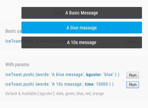 Toast-style Temporary Notification Library – ice-toast
