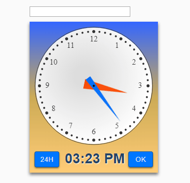 Analog Clock Time Picker Plugin In Vanilla JavaScript – Timepicker.js