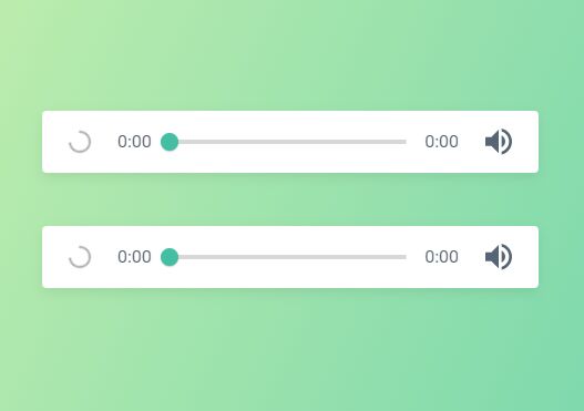 Minimal Clean HTML5 Audio Player With Custom Controls - Green Audio ...